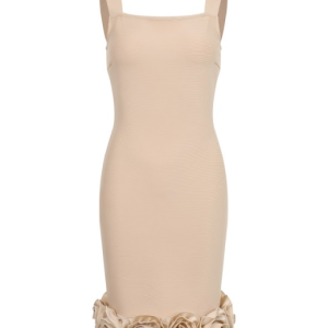 Bow-Strap Rosette Bandage Dress